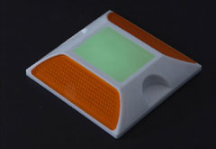 双黄自发光全塑突起路标